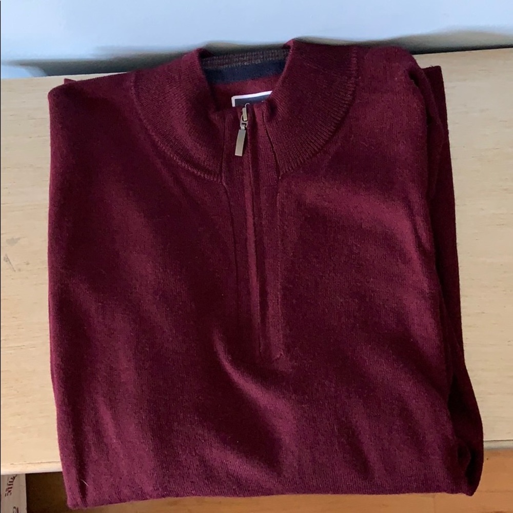 Burgundy cashmere sweater. Only worn once.